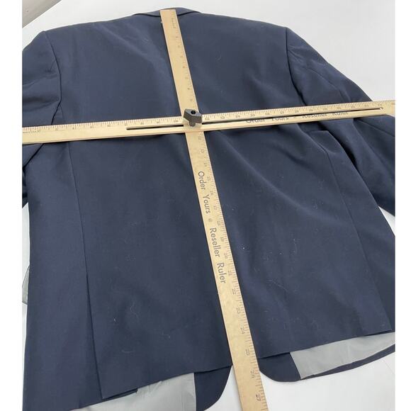 Michael Kors Blazer Mens 40R Blue Grey Lined 2 Button Single Breast Suit Jacket - Picture 7 of 10